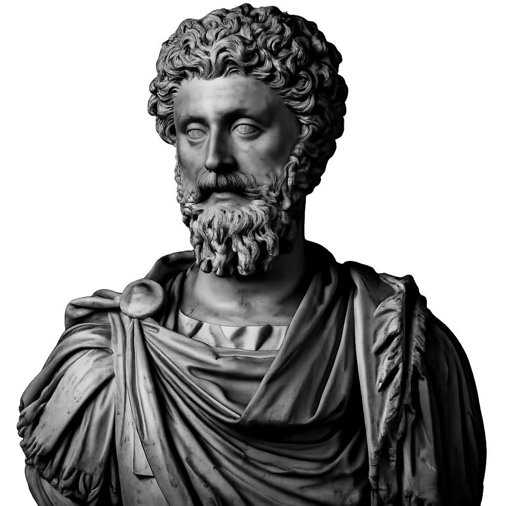 Classical marble bust of Marcus Aurelius